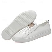 cheap Men&#039;s Sneakers-Men&#039;s White Casual Low-Top Sneakers - Comfortable and Trendy Lace-Up Shoes for Everyday Wear