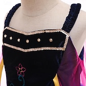 cheap Girls' Costumes-Snow Queen Frosty Princess Anna Dress Costume Flower Girl Dress Movie TV Theme Costumes for Girls' Kid's Christmas Carnival Performance Party / Evening