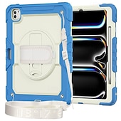 cheap iPad case-Tablet Case Cover For Apple iPad Air 11&quot;(2024) iPad Air 13&quot;(2024) iPad Pro 11&quot;(2024) iPad Pro 13&quot;(2024) Portable Handle Pencil Holder Camouflage Armor PC Silicone