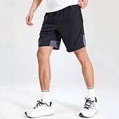 baratos Shorts de moletom-Homens Shorts de moletom Calção Shorts de verão Bolsos Com Cordão Cintura elástica Tecido Conforto Curto Esportes Diário Para Noite Moda Casual Preto Cinzento Micro-Elástica