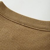 cheap Men&#039;s Pullover Sweater-Men&#039;s Pullover Sweater Jumper Knit Sweater Ribbed Knit Regular Knitted Plain Crew Neck Fashion Basic Daily Wear Date Clothing Apparel Fall &amp; Winter Black White M L XL