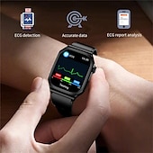 Χαμηλού Κόστους Smartwatch-et280 έξυπνο ρολόι 2.04 amoled μεγάλη οθόνη bluetooth κλήση ΗΚΓ ανίχνευση καρδιακού παλμού παρακολούθηση υγείας sos αθλητικό smartwatch