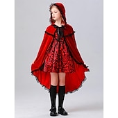 levne Dívčí kostýmy-Filmové a TV kostýmy Červená Karkulka Šaty Cosplay kostým Dětské Dívčí Filmové a TV kostýmy Cosplay Lolita Párty Festival Vánoce Plesová maškaráda Mardi Gras Jednoduchý karnevalový kostým