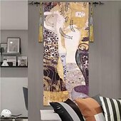 billiga Jacquardvävda gobelänger-jacquardvävd gobeläng gobelin aubusson väggkonst hängande vävstol bomullsväv stor gobeläng reproduktion vattenormar belgisk gobeläng (utan tofsar och stång)