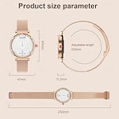 abordables Pulseras inteligentes-696 CF33 Reloj inteligente 1.27 pulgada Pulsera inteligente Bluetooth Podómetro Recordatorio de Llamadas Seguimiento del Sueño Compatible con Android iOS Mujer Llamadas con Manos Libres Recordatorio