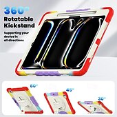 cheap iPad case-Tablet Case Cover For Apple iPad Air 11&quot;(2024) iPad Air 13&quot;(2024) iPad Pro 11&quot;(2024) iPad Pro 13&quot;(2024) Portable Handle Pencil Holder Camouflage Armor PC Silicone