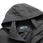 cheap Men&#039;s Jackets &amp; Coats-Men&#039;s Outdoor Jacket Transition Jacket Hiking Removable Multiple Pockets All Seasons Plain Casual Hooded Regular Black Khaki Dark Blue Gray Jacket