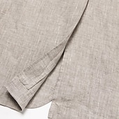billiga Herrarnas Elite Ytterkläder-Herr Kavajjacka Bröllop Fest Ledigt Elegant Semester Sommar Vår Linne Ensfärgat Enkelknäppt med Två Knapphål Blazer Blå Beige