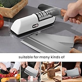 cheap Kitchen Appliances-Knife Sharpener Professional 2-Stage Electric Knife Sharpener Quick Sharpening and Polishing Function for Kitchen Knives