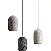 お買い得  ドラムとコーンのデザイン-LED ペンダントライト E27 工業用テラゾ仕上げ吊り下げライト カラーセメントペンダントランプ 透明ガラスシェード シャンデリア 農家の玄関 ダイニングルーム キッチンアイランド用