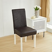 abordables Housse de chaise-Housse de chaise de salle à manger résistante à l&#039;eau pour salle à manger, cuisine, mariage, hôtel, banquet, restaurant - Housses de chaise élastiques anti-salissures, durables et faciles à nettoyer, parfaites