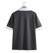 preiswerte Klassisches Poloshirt für Herren-Herren Polo mit Knopfleiste Baumwoll-Poloshirt Lässig Ferien Revers Gerippter Polokragen Kurzarm Mode Basic Einfach Klassisch Sommer Normale Passform Marineblau Schwarz Weiß Burgunderrot Himmelblau