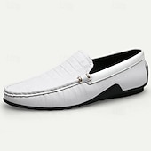 levne Neformální-pánské hnědé mokasíny z krokodýlí kůže - stylové slip-on společenské boty pro podnikání i běžné nošení