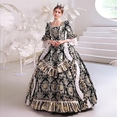 cheap Dresses-Gothic Victorian Vintage Inspired Dress Party Costume Prom Dress Princess Shakespeare Solid Color Ball Gown Fancy Dress Women's Royal Halloween Carnival Valentine's Day Party Evening Party Masquerade