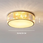 cheap Dimmable Ceiling Lights-LED Ceiling Lights Crystal Ceiling Light 3-Color Light Source 30/40/50cm 3-Light Flower Flush Mount Dimmable Modern Nordic Style Crystal Metal E27 for Bedroom Living Room Hallway 85-265V