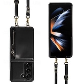Недорогие Чехлы для Samsung-телефон Кейс для Назначение SSamsung Galaxy Z-сгиб 6 Z Fold 5 Кошелек для карт со стендом Магнитный Молния Ретро ТПУ Кожа PU