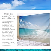 levne Tapisérie Oceánské pláže-pláž dlaň závěsný gobelín nástěnné umění velký gobelín nástěnná malba výzdoba fotografie pozadí přikrývka opona domácí ložnice dekorace obývacího pokoje