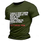 cheap Men&#039;s Graphic T Shirt-Mens Funny Graphic T-Shirt: &#039;I Don&#039;t Know What He Said... Fact Check: True&#039; Humorous Office Communication Short Sleeve
