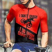 abordables Maillots pour hommes-Homme Maillot Velo Cyclisme Manche Courte Cyclisme Tee-shirt Maillot avec 3 poches arrière VTT Vélo tout terrain Respirable Séchage rapide Conception anatomique Mèche Rouge Bleu Orange Des sports