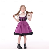 cheap Kids-Halloween Oktoberfest Dress Dirndl Trachtenkleider Oktoberfest / Beer Bavarian Wiesn Wiesn Girls' Traditional Style Cloth