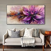 preiswerte Blumen-/Botanische Gemälde-Sommerblüten dicke Textur Ölgemälde handgemaltes Ölgemälde lebendige Blumen Ölgemälde handgemachte Wandkunst moderne Boho 3D Messer große Leinwand Dekor Qualität Haus Textur Gemälde