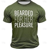 billige Morsomme T-skjorter for menn-Herre Morsom T skjorte Kortermet T skjorte 3D-utskrift Crew-hals Skjorte Årgang Kul Fest Ferie Svart Hvit Rød Sommer Vår Klær S M L XL XXL XXXL