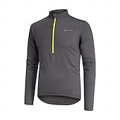 preiswerte Radtrikot Herren-ARESFUEL Herren Radtrikot Langarm Herbst Fahhrad Oberteil mit 3 Gesäßtaschen Mountainbike MTB Schnelltrocknend Atmungsaktivität Schweißableitend Schwarz Gelb Grün Spandex Sport Bekleidung