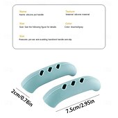 Недорогие Кухонная утварь и гаджеты-5 шт., силиконовая крышка ручки сковороды, теплоизоляционная ручка, держатель, рукав, кухонные гаджеты