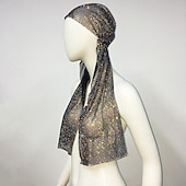 economico Accessori e altro-lussuosa fascia per capelli a maglia larga con strass - fascia elastica per turbante con cristalli e accenti scintillanti - perfetta per le donne in discoteca, rave party