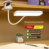 cheap Household Appliances-Rechargeable Led Desk Lamp 3 Light Color Adjustable Night-time Studying Reading Standing Clip Desk Lamp