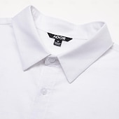 economico Camicie Elite da Uomo-Per uomo Camicia di lino Camicia button-down Camicia casual Bianco Blu Grigio Manica Corta Tinta unica Collo ripiegato All&#039;aperto Casual Bottoni Abbigliamento Vacanza Quotidiano Canotta sportiva