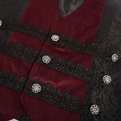 זול הלבשה עליונה-רטרו\וינטאג' ימי הביניים רנסנס וסט חזייה נסיך אָצִיל תחפושות בגדי ריקוד גברים סטימפאנק נשף מסכות קרנבל מסיבה מבוגרים חֲזִיָה