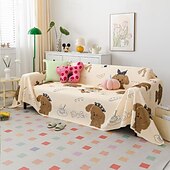 お買い得  ソファブランケット-ブラックテクノロジー夏クールソファカバー布シンプルでモダンなソファカバー猫の傷防止布多機能クッションタオル