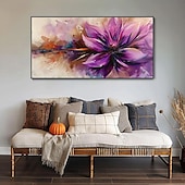 preiswerte Blumen-/Botanische Gemälde-Sommerblüten dicke Textur Ölgemälde handgemaltes Ölgemälde lebendige Blumen Ölgemälde handgemachte Wandkunst moderne Boho 3D Messer große Leinwand Dekor Qualität Haus Textur Gemälde