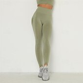 levne Legíny a legíny na jógu-Dámské Kalhoty na jógu Legíny na jógu Elastický pas Vysoký pas Jóga Cvičení v tělocvičně Pilates Cyklistické kalhoty Tmavě šedá melounová červená Armádní zelená Sportovní Sportovní oděvy Elastické
