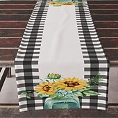 お買い得  テーブルランナー-ひまわりのテーブルランナー - 鮮やかで明るいひまわりのデザイン - 高品質で丈夫な生地 - ダイニングテーブルを明るくするのに最適です - 毎日の使用にも特別な機会にも最適です