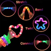 economico favore di partito-tubi pop luminosi per bambini bastoncini luminosi bomboniere per bambini braccialetti elastici con led al neon collane accessori per bambini campo da viaggio campeggio giocattoli divertenti regali per