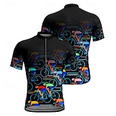  Homens Camisa para Ciclismo Gráfico Manga Curta Moto Camiseta Camisa / Roupas Para Esporte com 3 bolsos traseiros Ciclismo de Montanha Secagem Rápida Design Anatômico Capilaridade Respirável Esportes