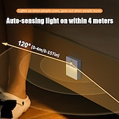abordables sensor de luces nocturnas-1 luz nocturna LED con sensor de movimiento infrarrojo, atenuación continua, luz nocturna recargable, encendido/apagado automático, colores ajustables para cocina, dormitorio, sala de estar, pasillo,
