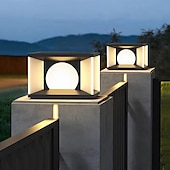 economico applique da esterno-Lampada da parete per esterni a LED bianco caldo 30 cm Lampada da pilastro esterna impermeabile a 1 luce Lampada da pilastro moderna per cancello di recinzione da giardino, cortile, prato, percorso,