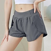 halpa Joogahousut ja pyöräilijät-Naisten Urheilushortsit Joogasortsit Harjoitteluhousut puhelimen taskulla Jooga Kuntosaliharjoitus Pilates Shortsit Musta Sininen Purppura Urheilu Urheiluvaatteet Elastinen Ohut