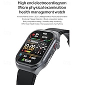 abordables Relojes inteligentes-iMosi ET585 Reloj inteligente 2.04 pulgada Smartwatch Reloj elegante Bluetooth ECG + PPG Monitoreo de temperatura Podómetro Compatible con Android iOS Mujer Hombre Llamadas con Manos Libres