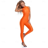 olcso Matt-Zentai öltöny Szerepjáték Jelmezek Bőrruházat Nindzsa Farsangi jelmez Overall Királyok napja Női Akrobatatrikó Szexi jelmez Tömör szín Spandex Lycra Ruha mert Mindszentek napja Farsang Álarcos