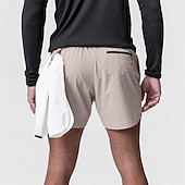abordables Pantalones cortos de correr-Hombre Pantalones Cortos Running Shorts de gimnasio Pantalones de chándal Correa Bolsillo con forro de compresión Cintura elástica Bermudas Interior Exterior Deporte Verano Secado rápido Ligero Suave