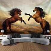 levne zvířecí tapisérie-zvíře kůň pláž závěsný gobelín nástěnné umění velký gobelín nástěnná malba výzdoba fotografie pozadí přikrývka opona domácí ložnice dekorace obývacího pokoje