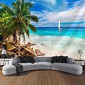 ieftine Tapițerie Plaja Oceanului-natură plajă ocean agățat tapiserie artă de perete tapiserie mare decor mural fotografie fundal pătură perdea acasă dormitor living decor
