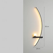 olcso Beltéri falilámpák-led beltéri fali lámpák 3 színű fényforrás fekete modern fém lineáris falra szerelhető lámpa 20w nappaliba hálószoba veranda előszoba fürdőszoba éjjeli 110-240v