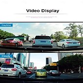 billige Bil-DVR-L1043 1080p Nytt Design / HD / med bakkamera Bil DVR 170 grader Bred vinkel 4 tommers IPS Dash Cam med Nattsyn / G-Sensor / Parkeringsmodus 4 infrarøde LED Bilopptaker