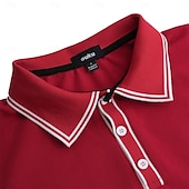 preiswerte Klassisches Poloshirt für Herren-Herren Baumwoll-Poloshirt Golfshirt Arbeit Geschäft Gerippter Polokragen Klassisch Kurzarm Basic Modern Einfarbig Patchwork Knöpfe Frühling &amp; Sommer Normale Passform Dunkelgrau Schwarz Burgunderrot