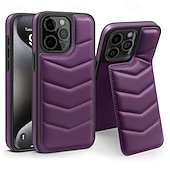 お買い得  iPhone用ケース-電話 ケース 用途 iPhone 16 iPhone 15 プロマックスプラス iPhone 14 13 12 11 Pro Max Plus バックカバー スタンド付き 磁石バックル ワイヤレス充電をサポート レトロ風 TPU PC PUレザー